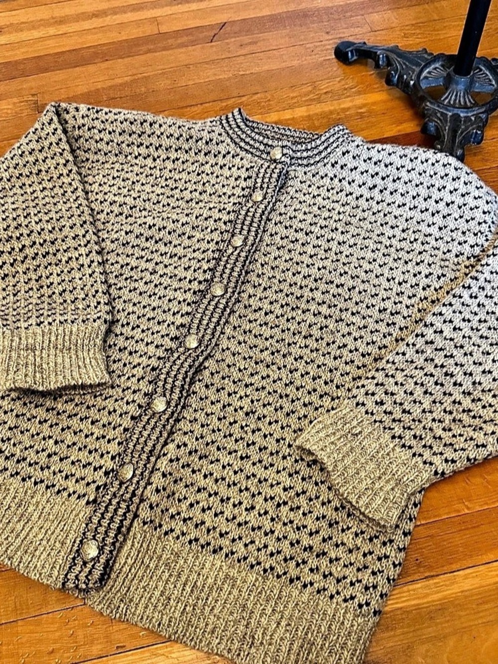 Wool cardigan sweater
